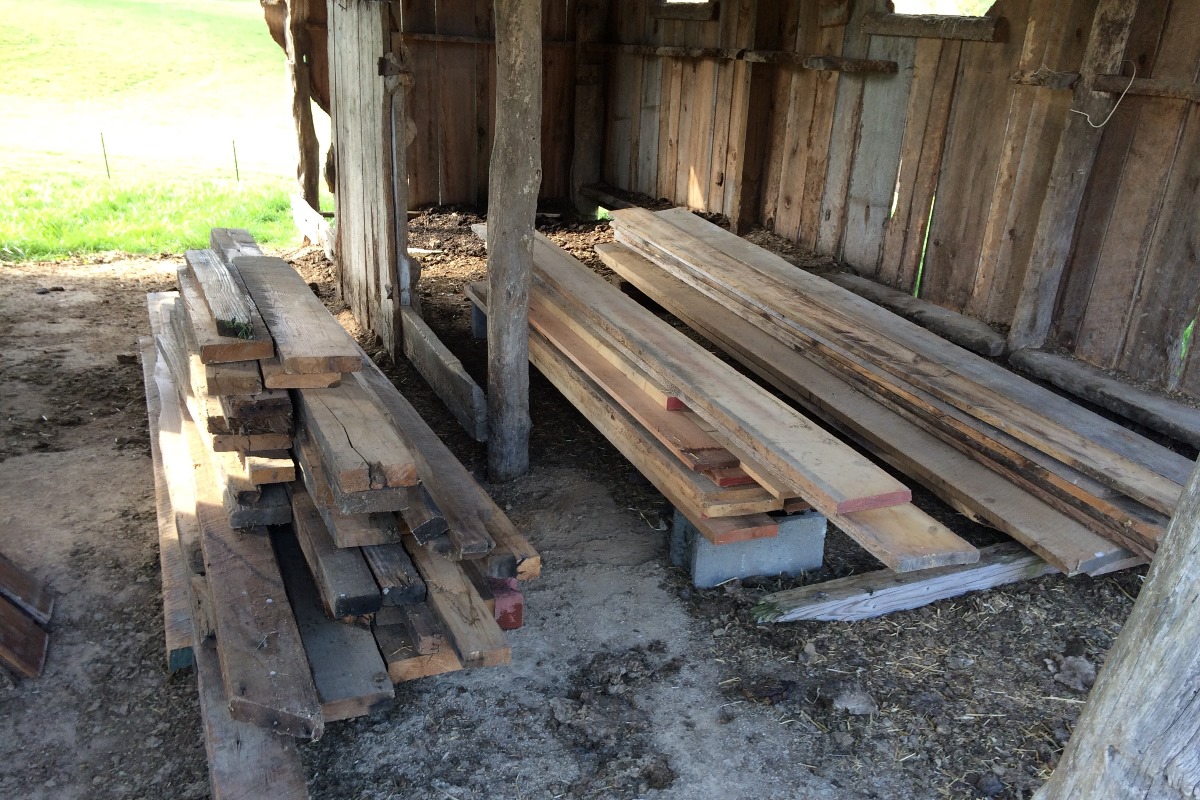 Wood found in the barn